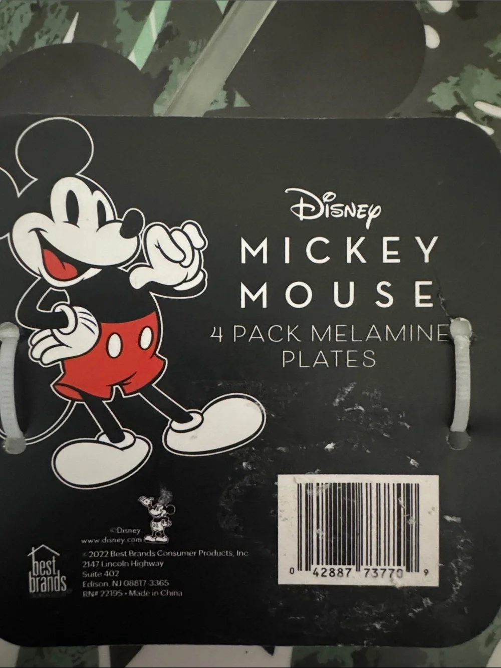Set of 4 Mickey Mouse  Melamine Plates NEVER USED